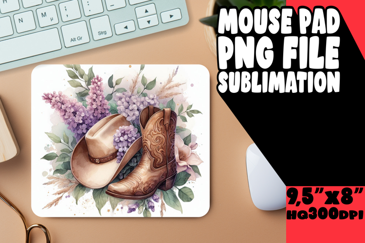 CHEERFUL MOUSE PAD SUBLIMATION INSPIRATION, Western