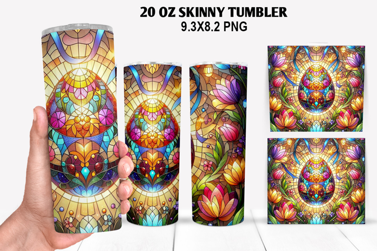 Skinny Tumbler 20oz Wrap Design, Easter Tumbler PNG Design