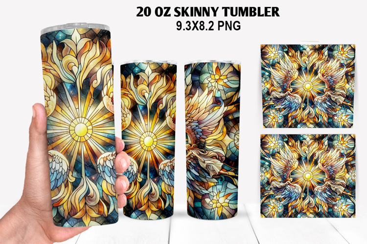 Skinny Tumbler 20oz Wrap Design, Summer Tumble PNG Design