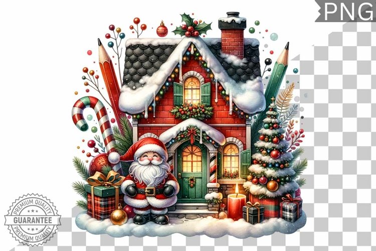 Christmas Santa Sublimation - Clipart PNG Design example image 1