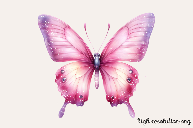 Pink Butterfly Clipart