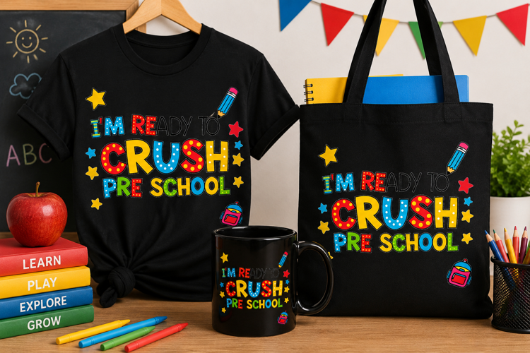 I'm Ready to Crush Preschool PNG, Back to School Teacher Des