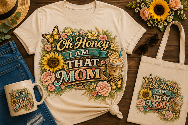Oh Honey I Am That Mom PNG | Funny Mom Sublimation Design |