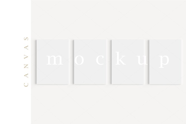 A4 Canvas Mockup Display Simple Modern Painting Mockup/M334 example image 1