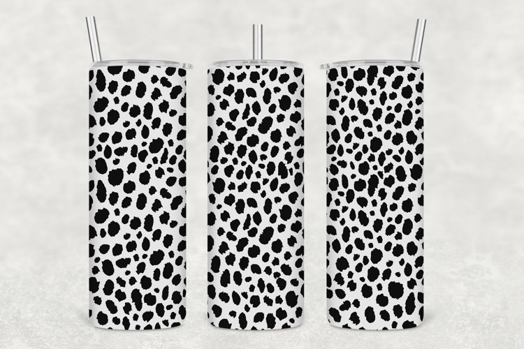 Silver Leopard Pattern Tumbler Sublimation