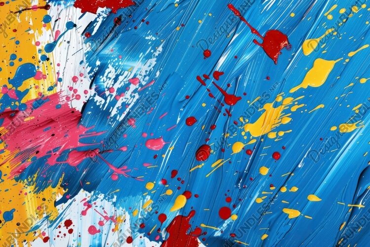 Abstract Painting with Bold Strokes Background Wallpaper example image 1