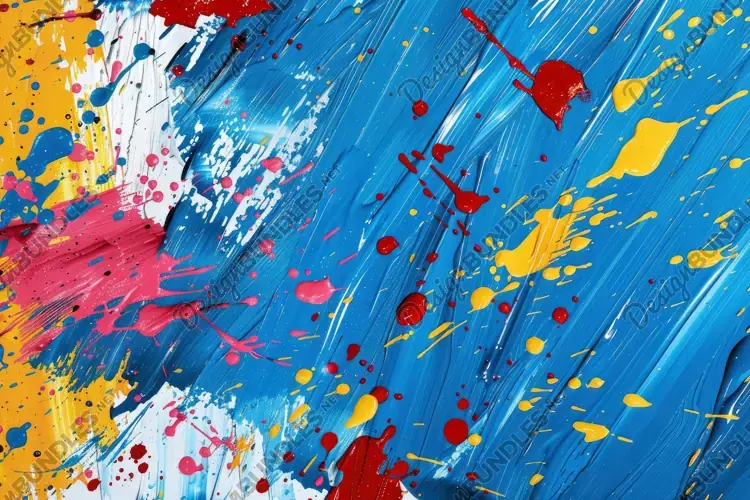 Abstract Painting with Bold Strokes Background Wallpaper