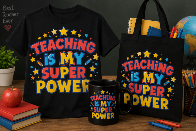 Teaching Is My Super Power PNG | Teacher Appreciation