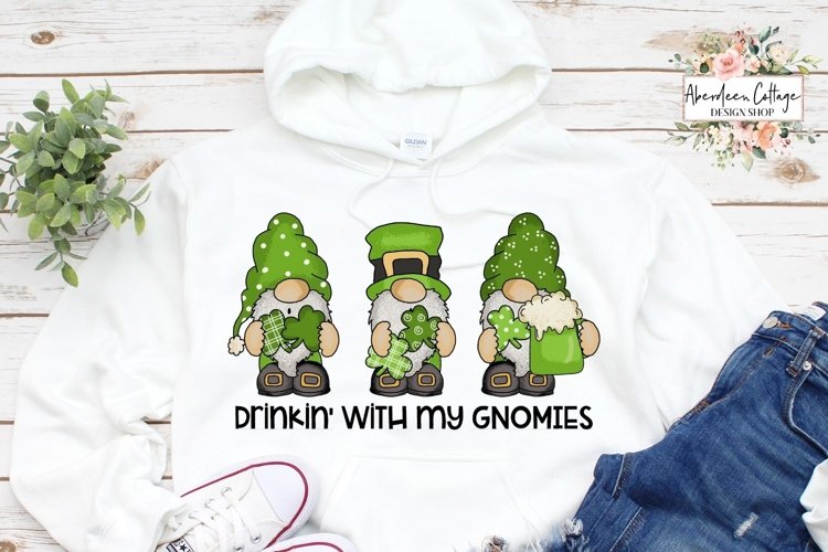 St Patrick's Day Drinkin With My Gnomies Sublimation example image 1