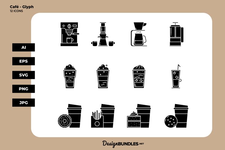 Cafe - Glyph | Icons example image 1