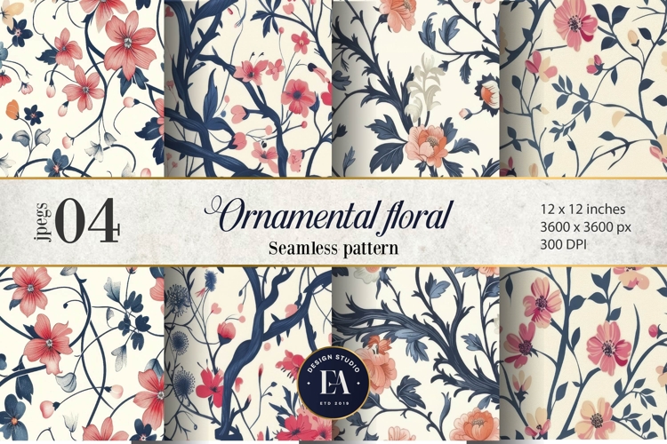 Floral Seamless Pattern Image 11