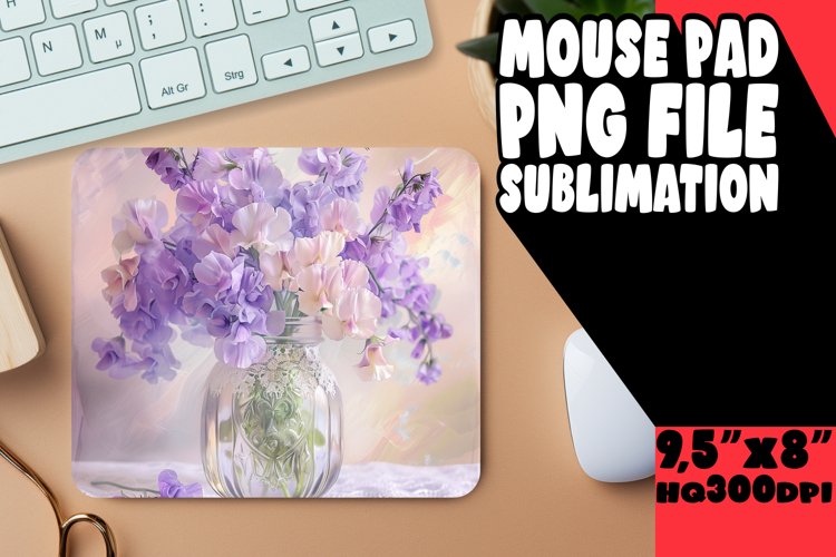 Blossoming Beauty Sublimation Mouse Pad Designs PNG