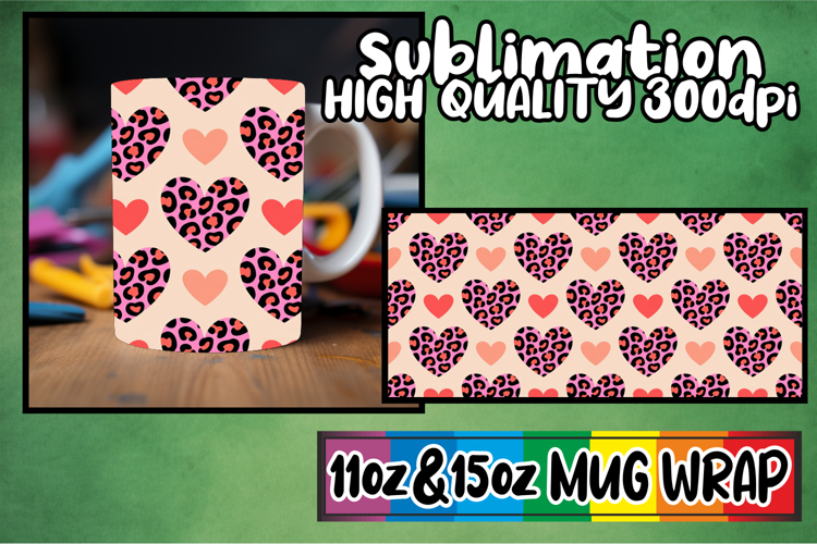Blissful moments 11oz 15oz sublimation wrap, Valentines Pat