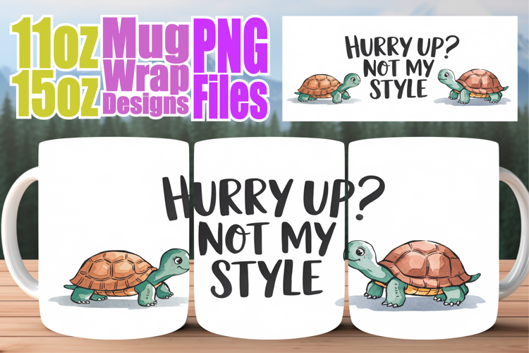 Bright journeys sublimation mug wrap, Funny Animals