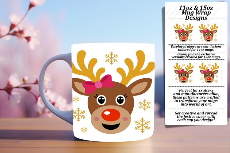 Warm 15oz Mug Wrap Png Artwork , Cute Christmas