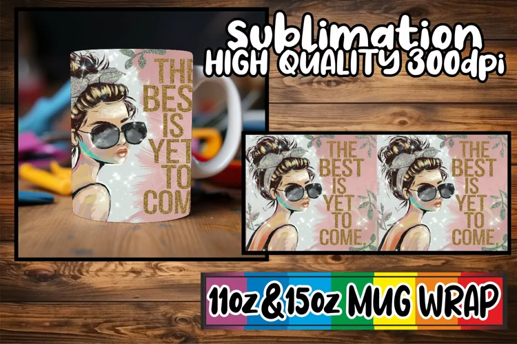 Enchanting thoughts sublimation mug wrap, Woman