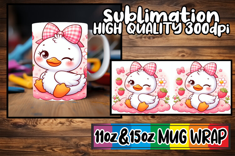 Captivating colors sublimation wrap, Cute Goose example image 1