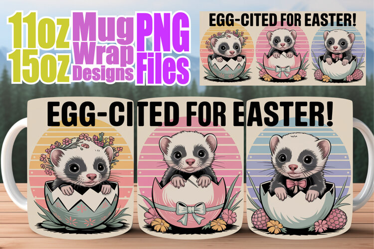 Bright beginnings 11oz 15oz sublimation wrap, Easter example image 1