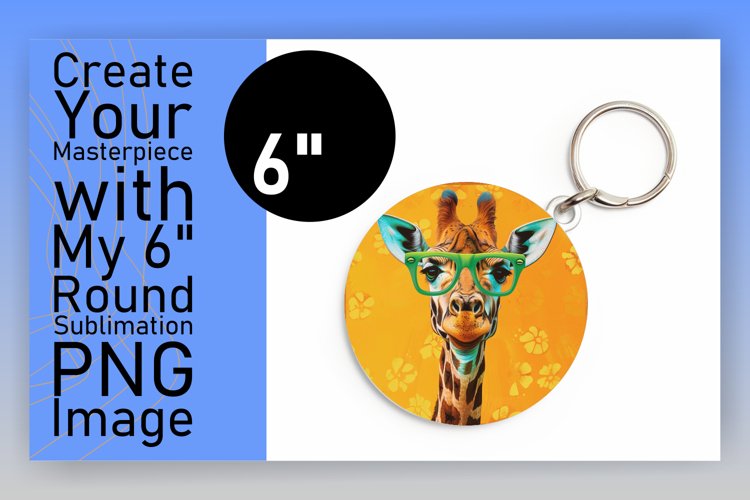 Giraffe Round Design Designs Springtime Sublimation