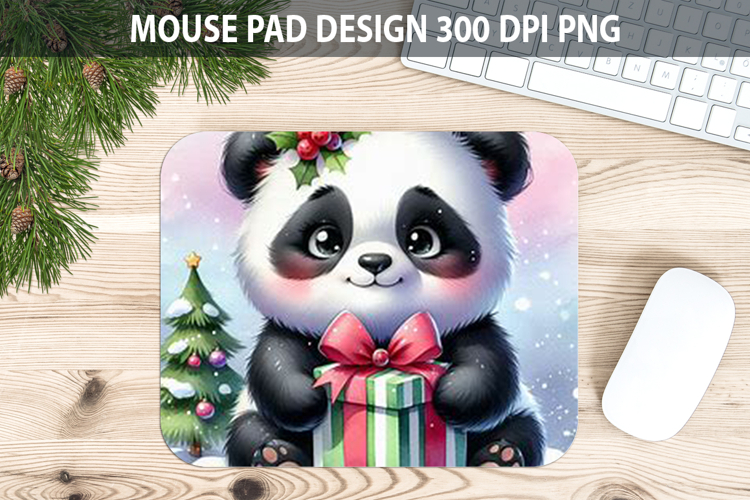 Bear Mouse pad Sublimation - Christmas Animal PNG Design