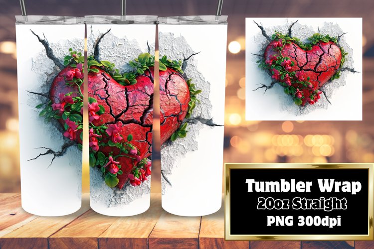 Love in 3D Valentine Tumbler