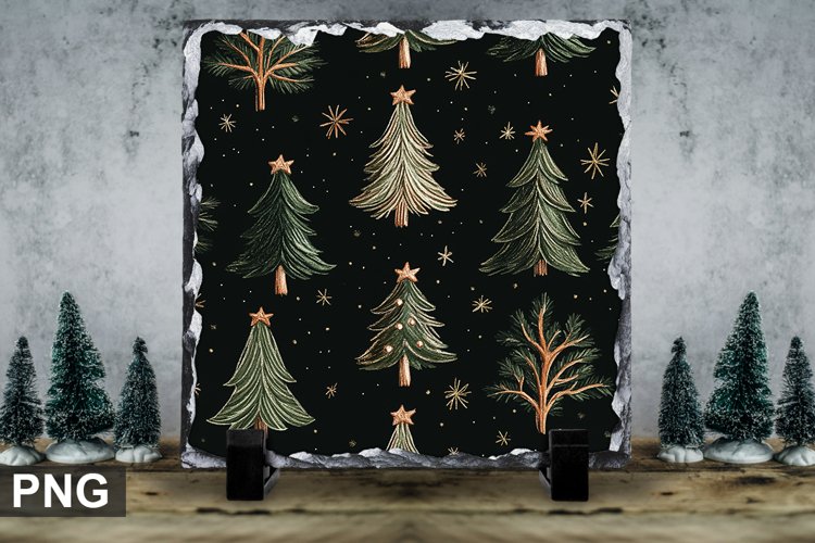 Christmas Tree Square Sublimation Slate Design