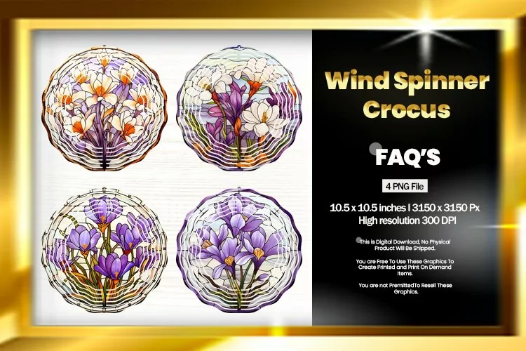 Crocus Wind Spinner Sublimation - 04 Variations