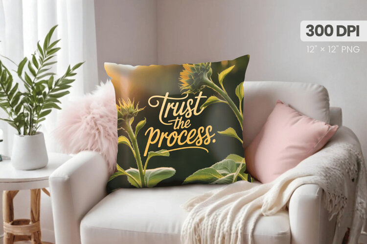 Inspirational Quotes Pillow PNG Motivational PNG Sublimation example image 1
