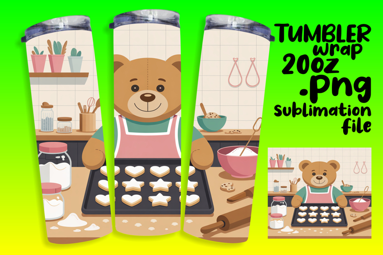 ELEGANT 20oz Tumbler Wrap for Creative Gifts , Cute Bear