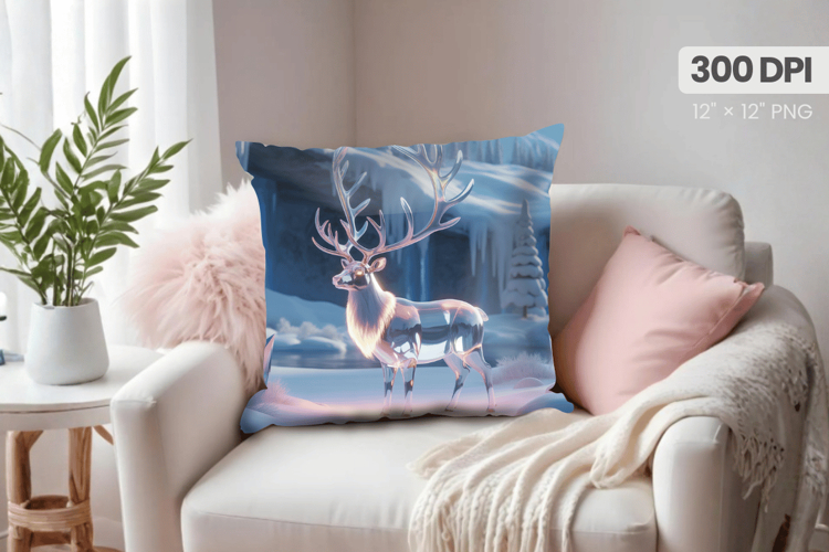 Winter Christmas Wonderland PNG Pillow, Winter Pillow Design