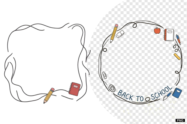 Back To School Frames Clipart