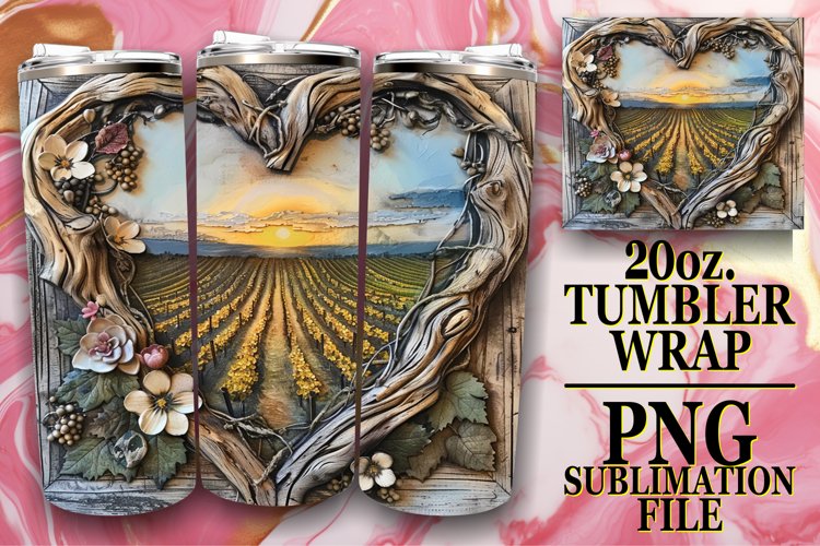 Serene Summer Escape Tumbler Wrap Sublimation example image 1