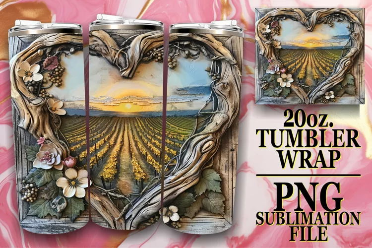Serene Summer Escape Tumbler Wrap Sublimation