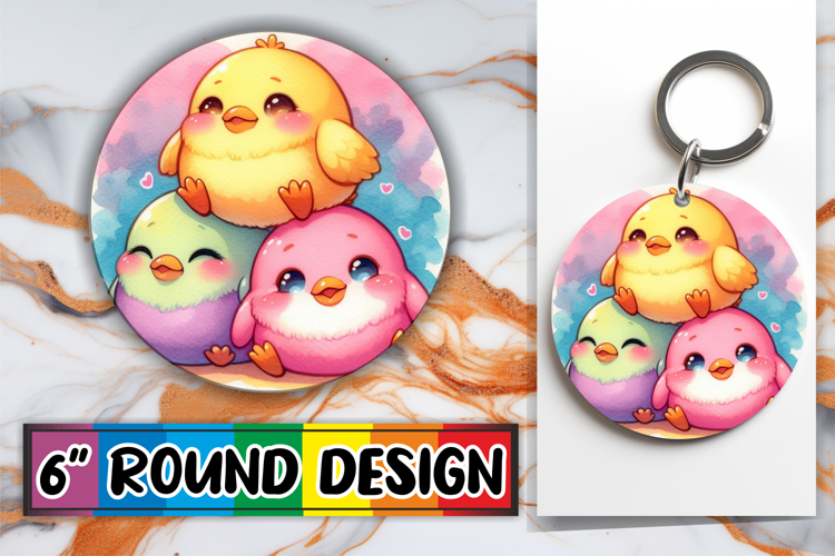 Sweet Keychain Designs for Gifts PNG, Cute Animals