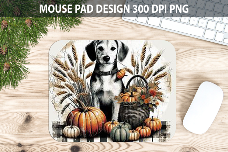 Dog Mouse pad Sublimation - Thanksgiving PNG Design