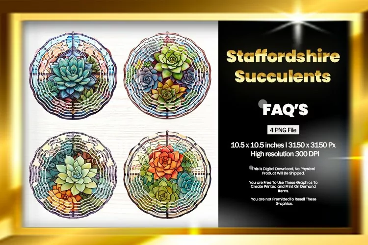 Succulents Wind Spinner Sublimation - 04