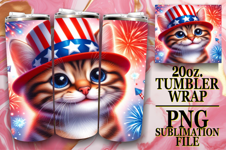 Sweet Sublimation 20oz tumbler wrap, USA Animals