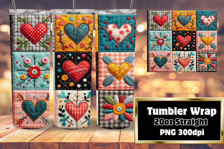 Customizable 20oz Tumbler File , Patchwork