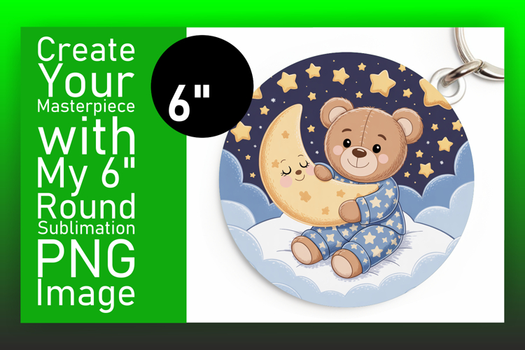 Lovely Round Design Coaster Artwork , Cute Bear