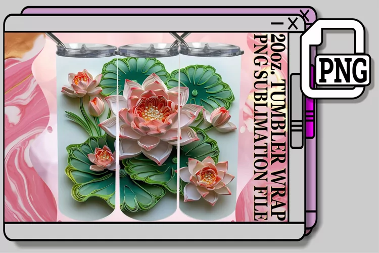 Blossoming Vibrant Whimsical Spring 3D 20oz Sublimation
