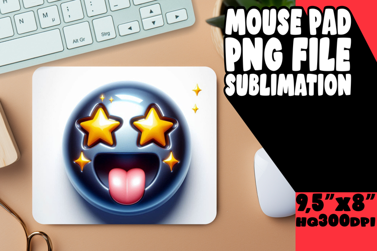 ENCHANTED DESK PAD SUBLIMATION STYLE, 3D Emoji