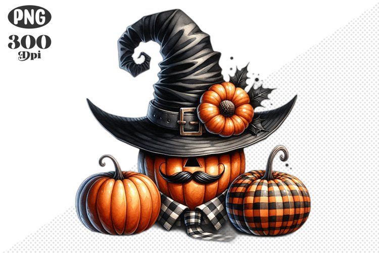 Halloween Pumpkins Sublimation - Clipart PNG Design