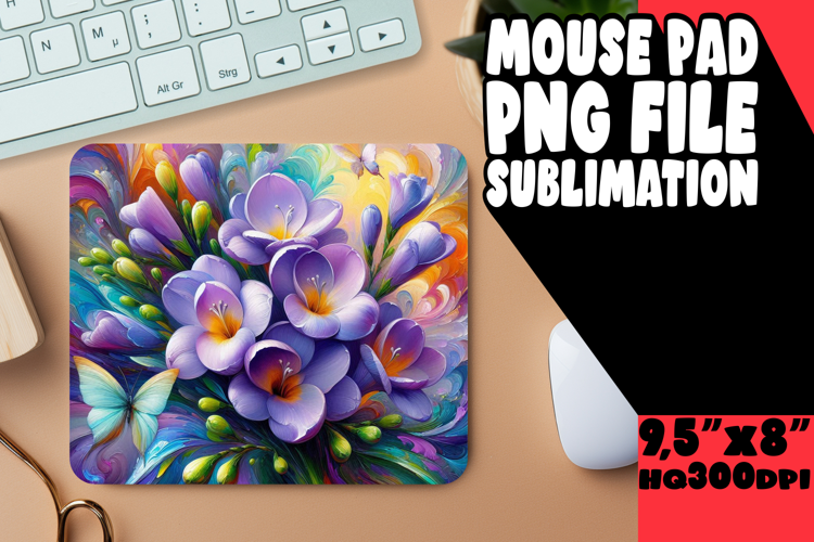 UNIQUE mouse PAD Playful Design, Flowers