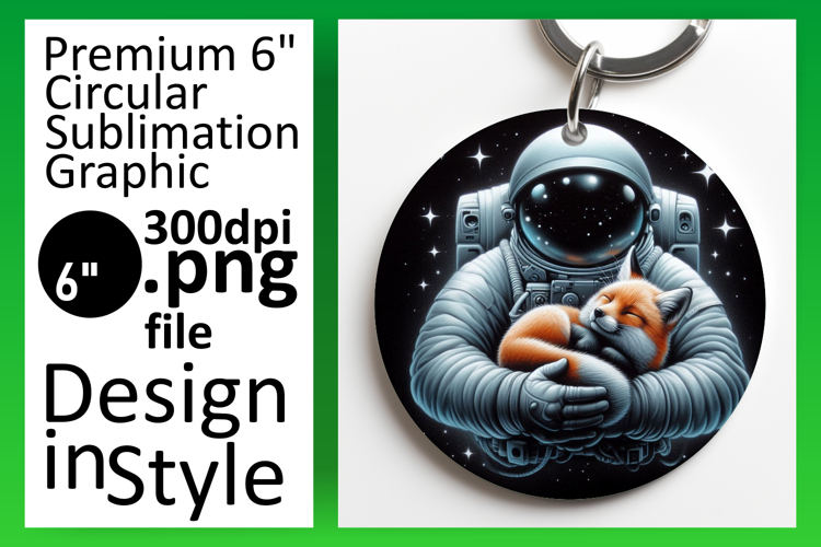 Stylish Circle Design for Car Coasters , Astronaut