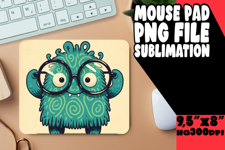 Bright Mouse Pad Design Sublimation, Monster