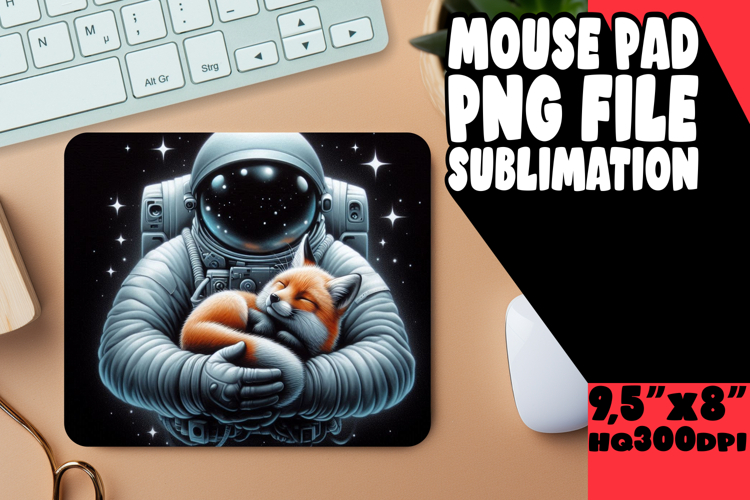 Whimsical Desk Pad Sublimation Ideas, Astronaut