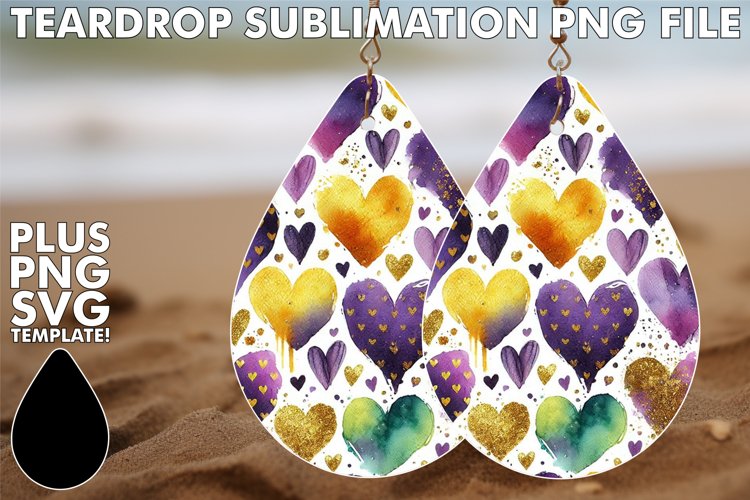 Cozy Teardrop Earrings Magic PNG, Heart