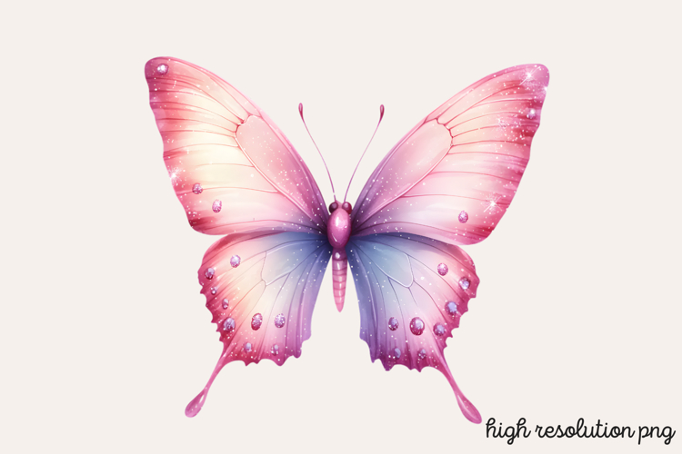 Pink Butterfly Clipart Image 24