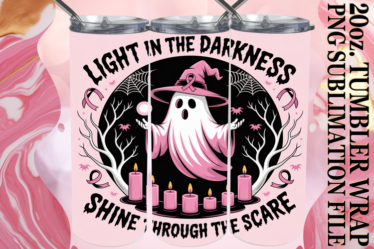 Sweet Joy 20oz tumbler wrap, Ghost Cancer example image 1