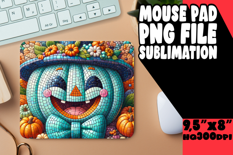 COZY MOUSE PAD FUN ART, Cute Pumpkin
